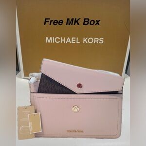 MICHAEL KORS Maisie Medium Pebbled Leather 3-in-1 Crossbody Bag free MK Box